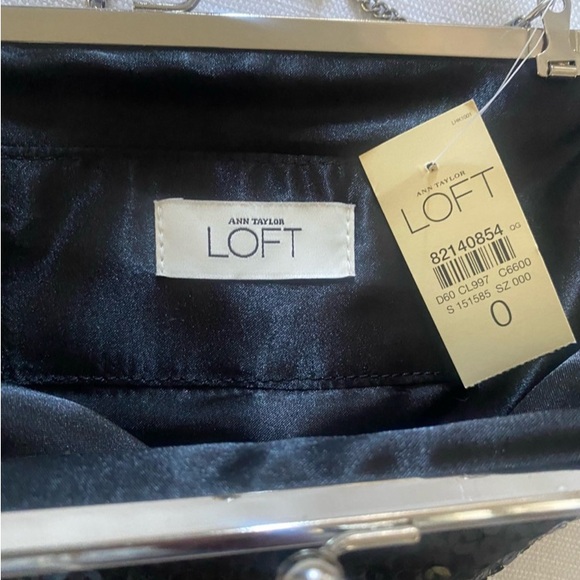 Ann Taylor LOFT Black Sequin
Clutch Bag Purse Evening Cocktail 10.5"X4.5" NWT - Picture 3 of 5